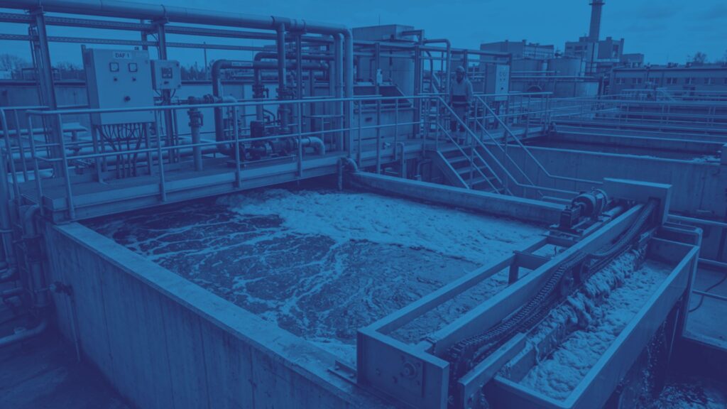 flotator daf w oczyszczalni przemysłowej